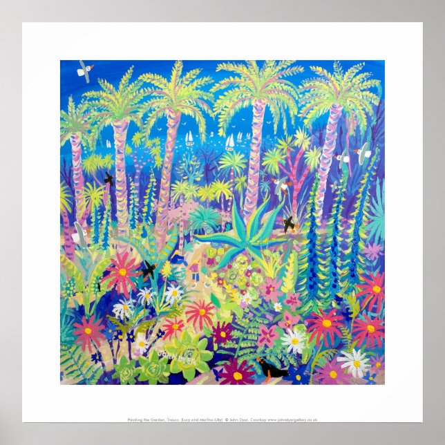 Poster Imprimer : Peinture du jardin, Jardin de l'abbaye  (Devant)