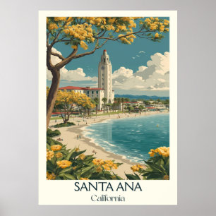 Poster Imprimer père Noël Ana California Art   Mission hi