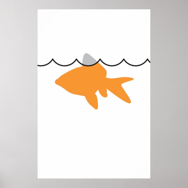 Poster/Imprimer Poster de requin de poisson rouge (Devant)