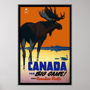 Poster Imprimer Retro Vintage Image Voyage Canada