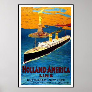 Poster Imprimer Retro Vintage Image Voyage Hollande - Amé