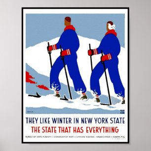 Poster Imprimer Retro Vintage Image Voyage New York State