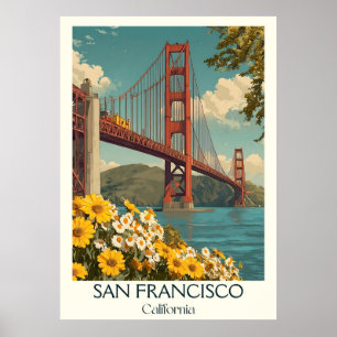 Poster Imprimer San Francisco California Art   Golden Gat
