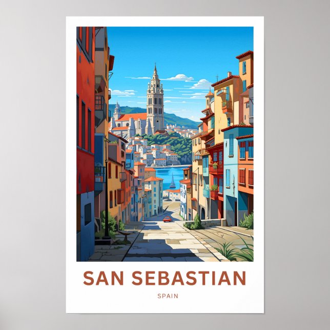 Poster Imprimer San Sebastian Espagne (Devant)