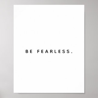 Poster Imprimer sans peur en blanc