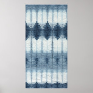 Poster Imprimer Shibori Indigio