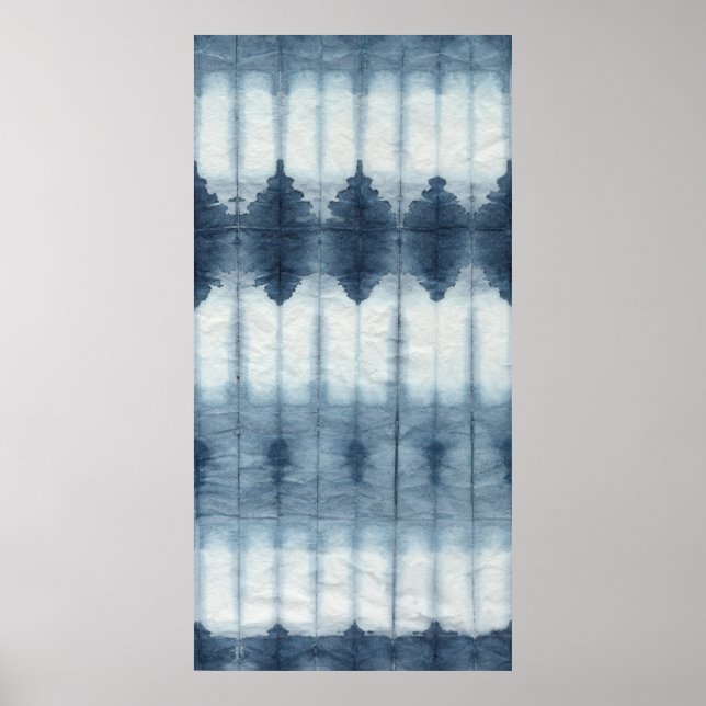 Poster Imprimer Shibori Indigio (Devant)