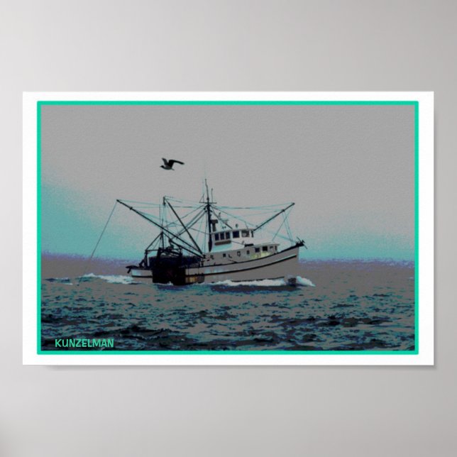 POSTER IMPRIMER SHRIMP BOAT GICLEE (Devant)