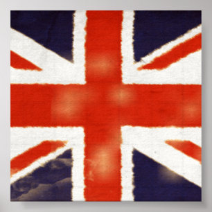 Poster Imprimer sur le canevas Union Jack Vintage