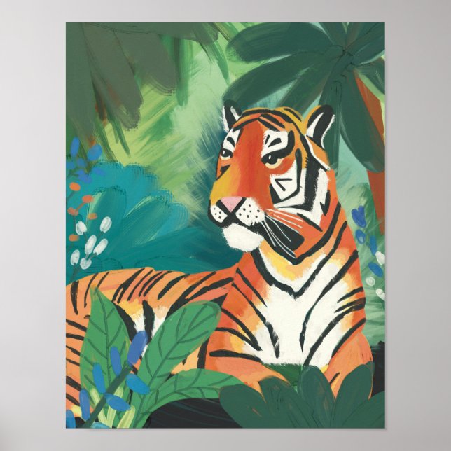 Poster Imprimer Tigre de la jungle (Devant)