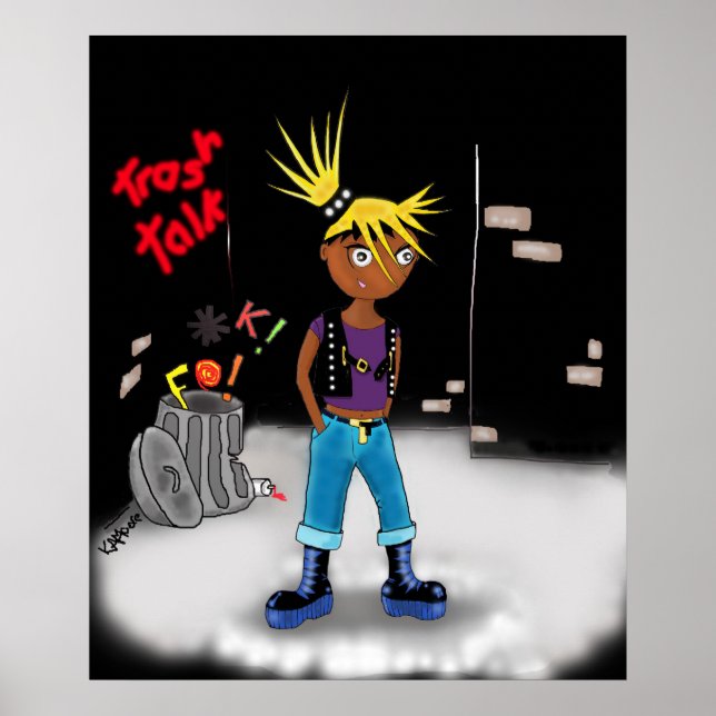 Poster Imprimer "Trash Talk" - par Kev Moore (Devant)