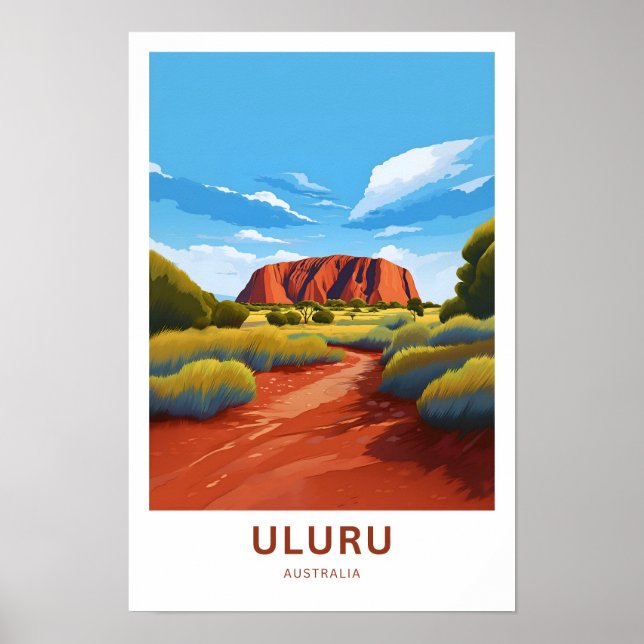Poster Imprimer Uluru Australia Travel (Devant)