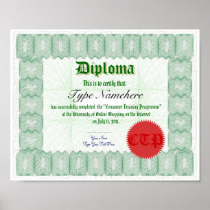 Poster Imprimer un certificat de diplôme