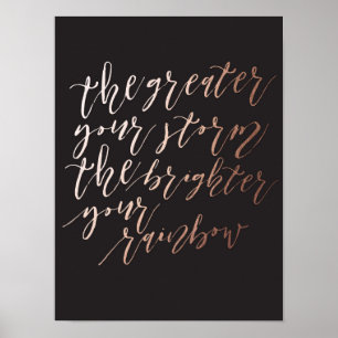 Poster Imprimer une citation inspirée Rainbow
