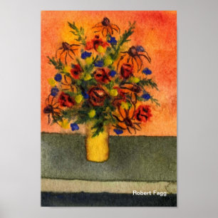 Poster Imprimer Vase Jaune