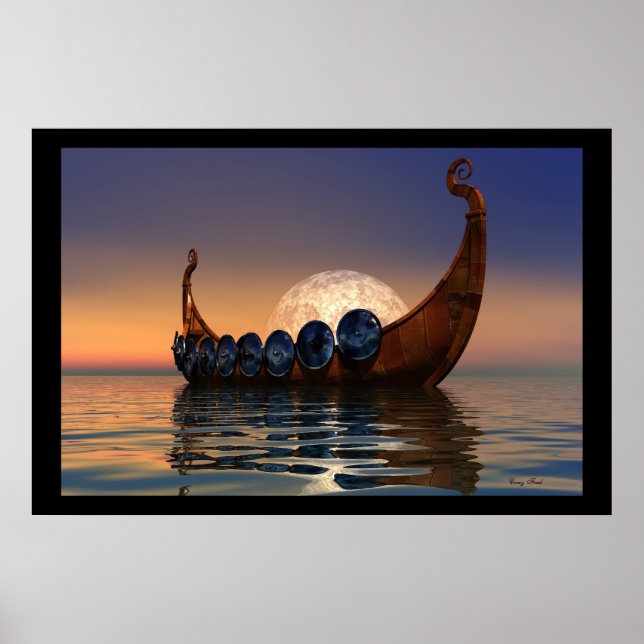 POSTER IMPRIMER VIKING BOAT 2 (Devant)