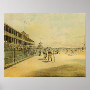 Poster Imprimer vintage 1893 Bicycle Race