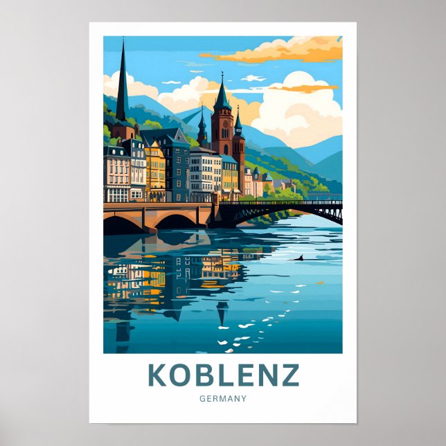 Poster Imprimer Voyage Allemagne Koblenz (Devant)