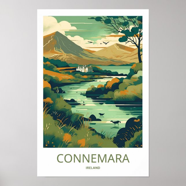 Poster Imprimer Voyage Connemara Irlande (Devant)