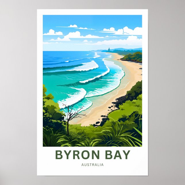 Poster Imprimer voyage de Byron Bay Australie (Devant)