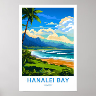 Poster Imprimer voyage de Hanalei Bay Hawaii