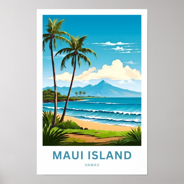 Poster Imprimer voyage de Maui Island Hawaii (Devant)