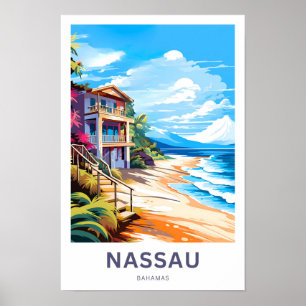 Poster Imprimer voyage de Nassau Bahamas