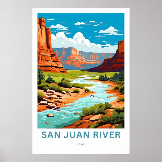 Poster Imprimer voyage de San Juan River Utah (Devant)