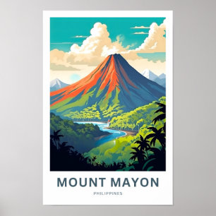 Poster Imprimer voyage du mont Mayon Philippines