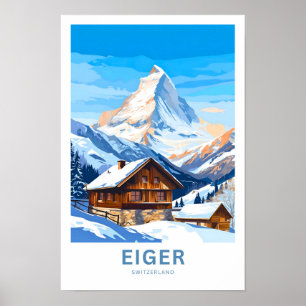 Poster Imprimer voyage Eiger Suisse