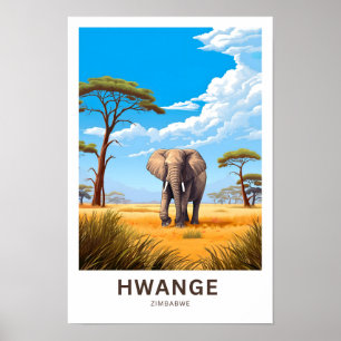 Poster Imprimer Voyage Hwange Zimbabwe