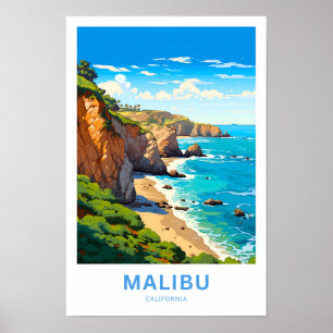 Poster Imprimer voyage Malibu California