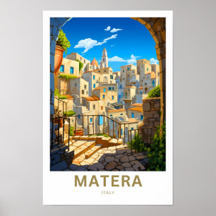 Poster Imprimer voyage Matera Italie