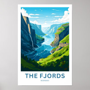 Poster Imprimer Voyage Norvège Fjords
