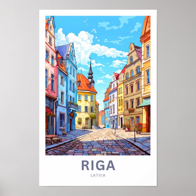 Poster Imprimer voyage Riga Lettonie (Devant)