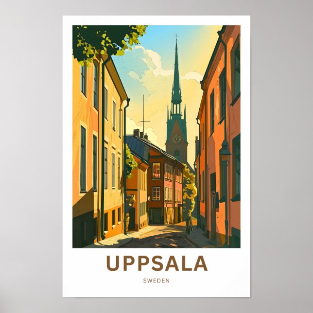 Poster Imprimer voyage Uppsala Suède (Devant)