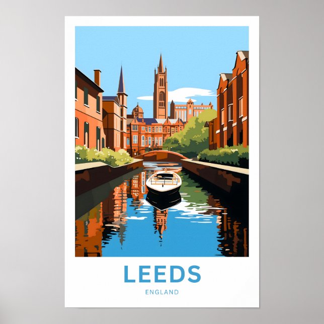 Poster Imprimer Voyages Leeds Angleterre (Devant)
