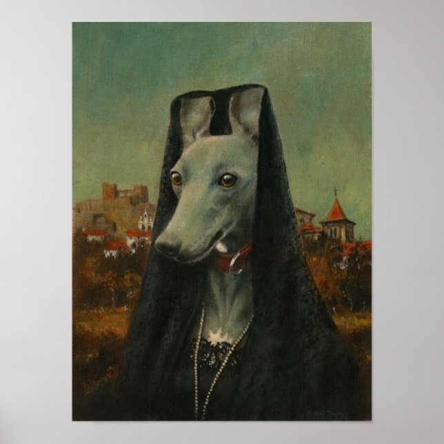 Poster Imprimer Whippet Lady en espagnol (Devant)