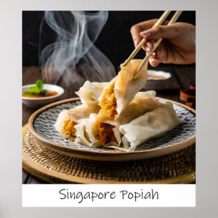 Poster Imprimerie d'archives de Singapour Popiah
