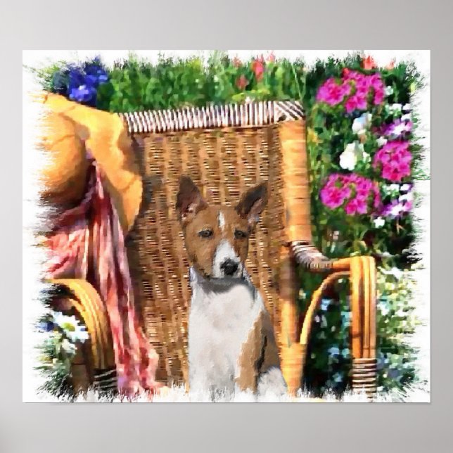 Poster Imprimerie d'art Basenji (Devant)