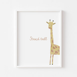 Poster Imprimerie d'art en pépinière de Giraffe de taille