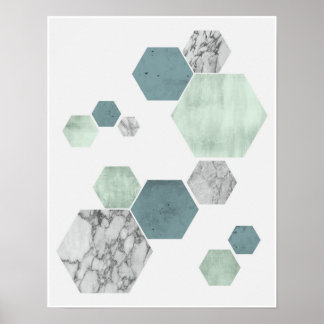 Poster Imprimerie d'art géométrique et scandinave