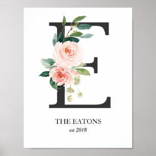Poster Imprimerie d'art monographique, Lettre E, Mariage,