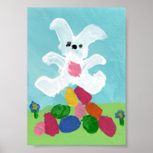 Poster Imprimerie de l'enfant de Pâques Hoppy
