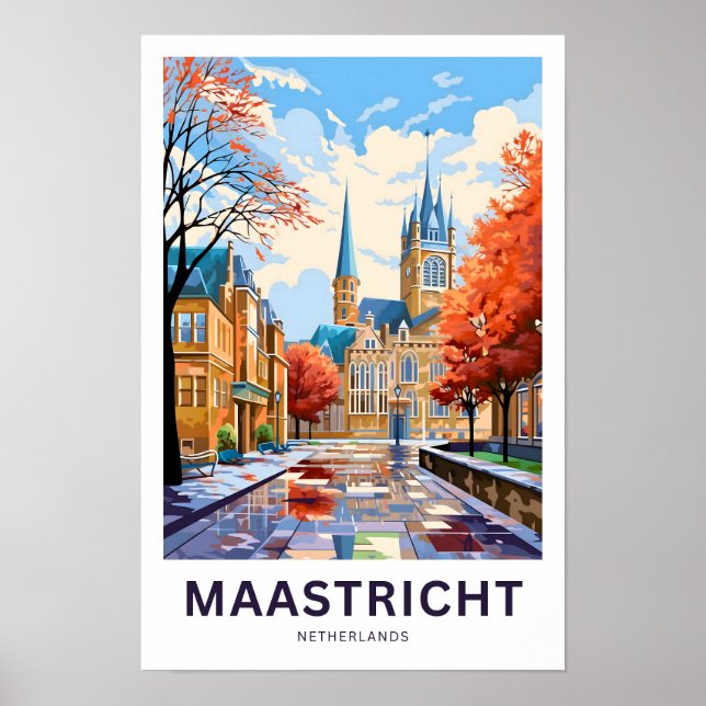 Poster Imprimerie de voyage de Maastricht Pays-Bas (Devant)