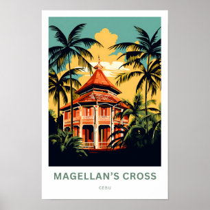 Poster Imprimerie de voyage de Magellan Cross Cebu