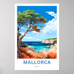 Poster Imprimerie de voyage de Mallorca Espagne