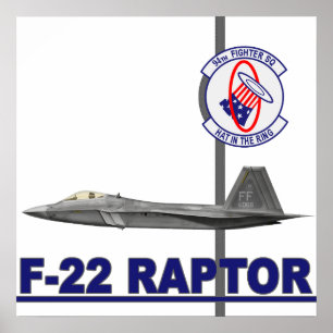 Poster Imprimerie F-22 Raptor du 94e Escadron de chasse