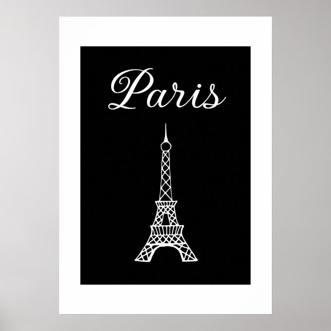 Poster Imprimerie tour Eiffel Paris (Devant)