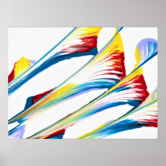 Poster Imprimez l'art abstrait rayé sauvage 3